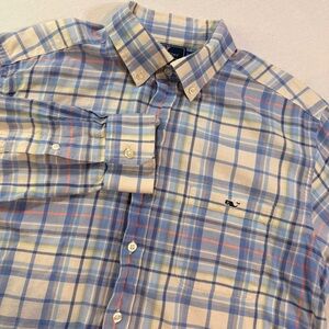 Vineyard Vines‎ Tucker Slim Fit Button-Down L Plaid Preppy Country Club Classic